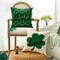 St Patrick's Day Lucky Clover Throw Pillow Covers, 18 x 18 Inch Green Luck Decoration for Sofa Couch Set of 4